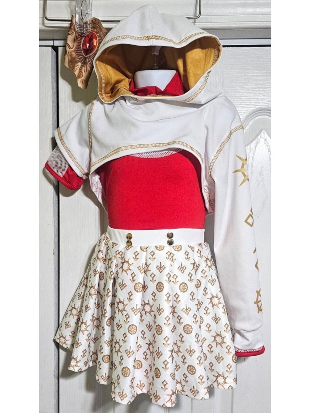 Zombies 4 Nova Addison Costume Girls 6 Cheerleader Cropped Hoodie Skirt Disney